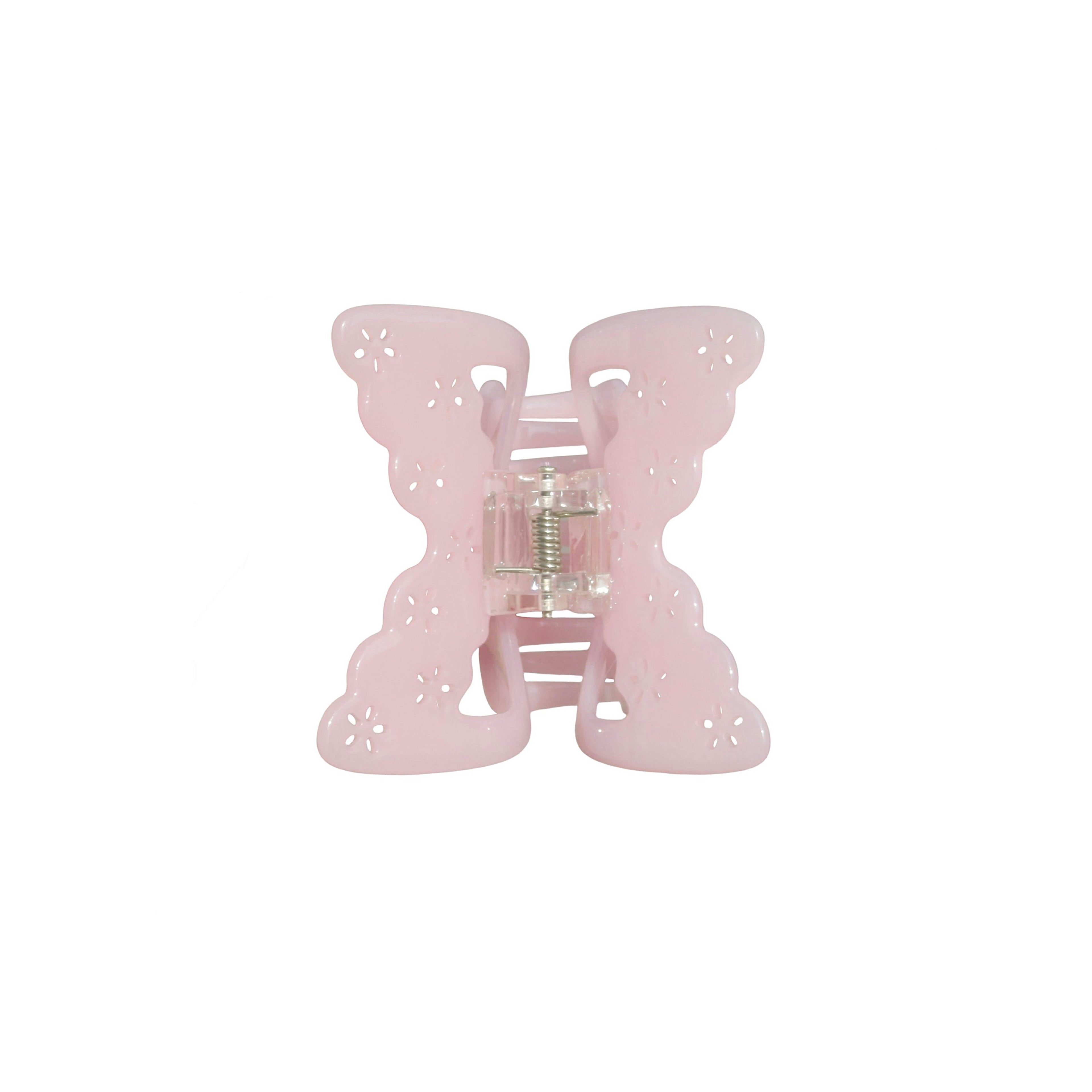 Clip a farfalla con occhiello rosa